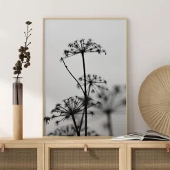 Black And White Flowers Poster (21x29.7 cm (A4))