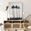 Black And White Palm TreesPoster (21x29.7 cm (A4))