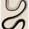 Black Brush Stroke Art Canvastavla (30x40 cm)