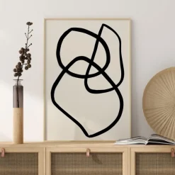 Black Lines Poster (21x29.7 cm (A4))