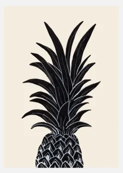 Black Pineapple Canvastavla (30x40 cm)