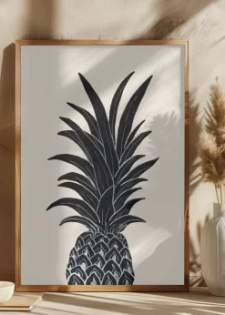 Black Pineapple Poster (21x29.7 cm (A4))
