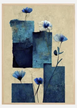 Blocks And Flowers Poster (21x29.7 cm (A4))