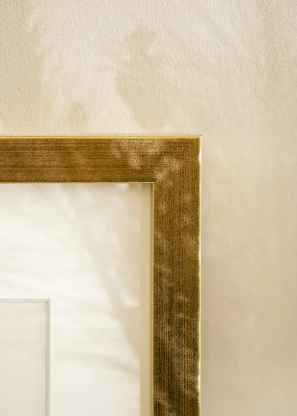 Blocky Guld 85x115 cm - Passepartout Vit 70x100 cm