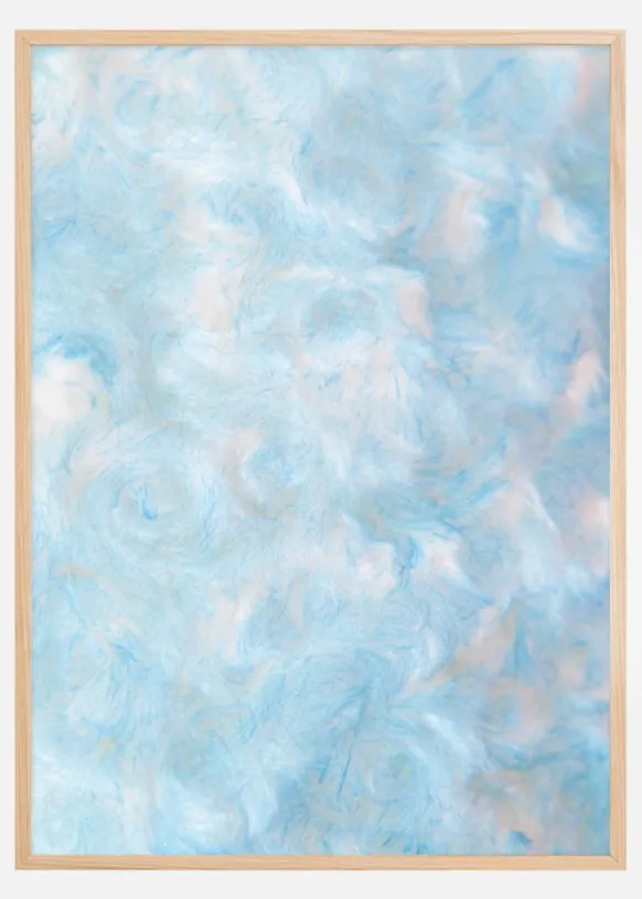 Blue cotton wool Poster (21x29.7 cm (A4))