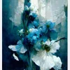 Blue Flower Bouquet Canvastavla (30x40 cm)