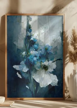 Blue Flower Bouquet Poster (21x29.7 cm (A4))