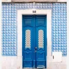 Blue Lisbon Door Canvastavla (30x40 cm)