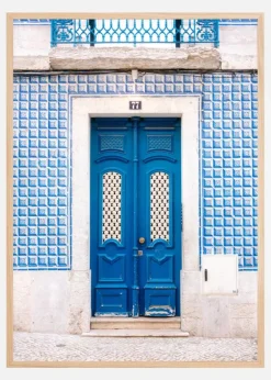 Blue Lisbon Door Poster (21x29.7 cm (A4))