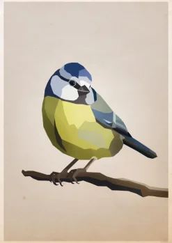 Blue tit Poster (21x29.7 cm (A4))