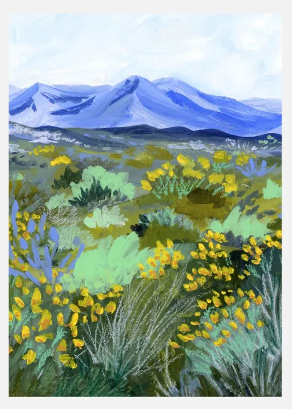 Blue Valley Canvastavla (30x40 cm)