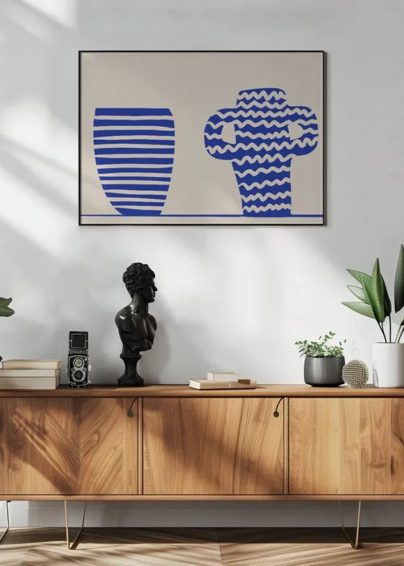 Blue Vases Poster (21x29.7 cm (A4))
