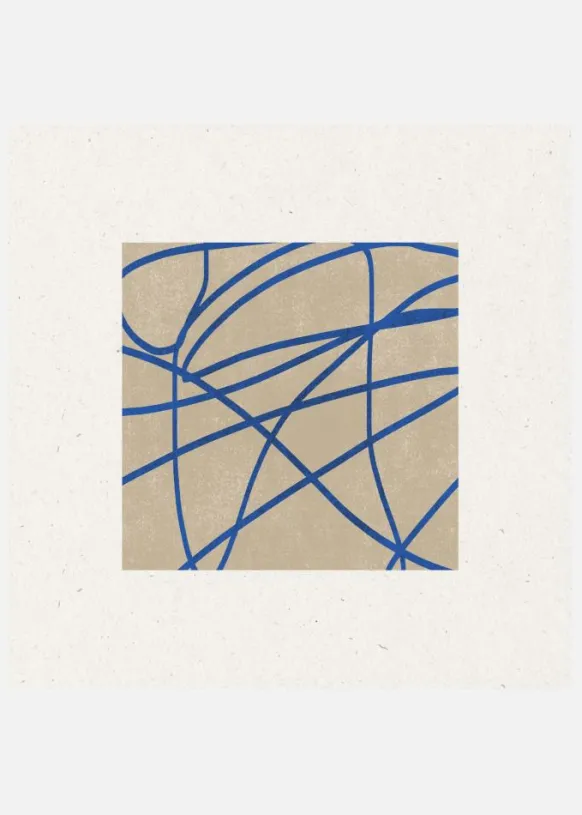 Blue Web Dance Canvastavla (30x30 cm)