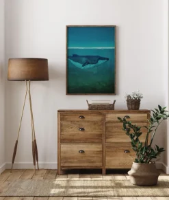 Blue Whale Poster (21x29.7 cm (A4))