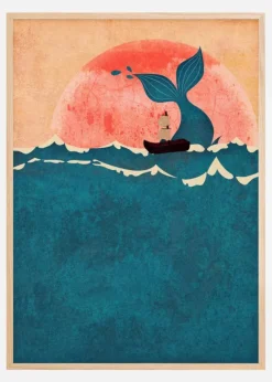 Blue Whale Poster (21x29.7 cm (A4))