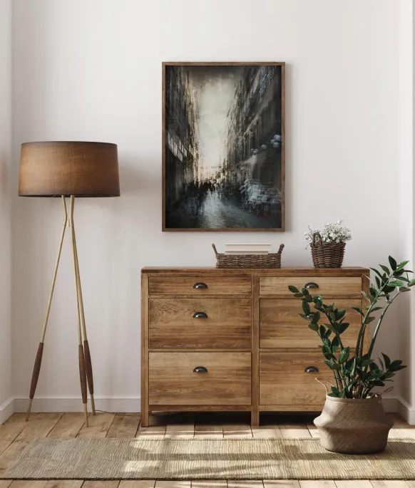 Blury Street Poster (21x29.7 cm (A4))