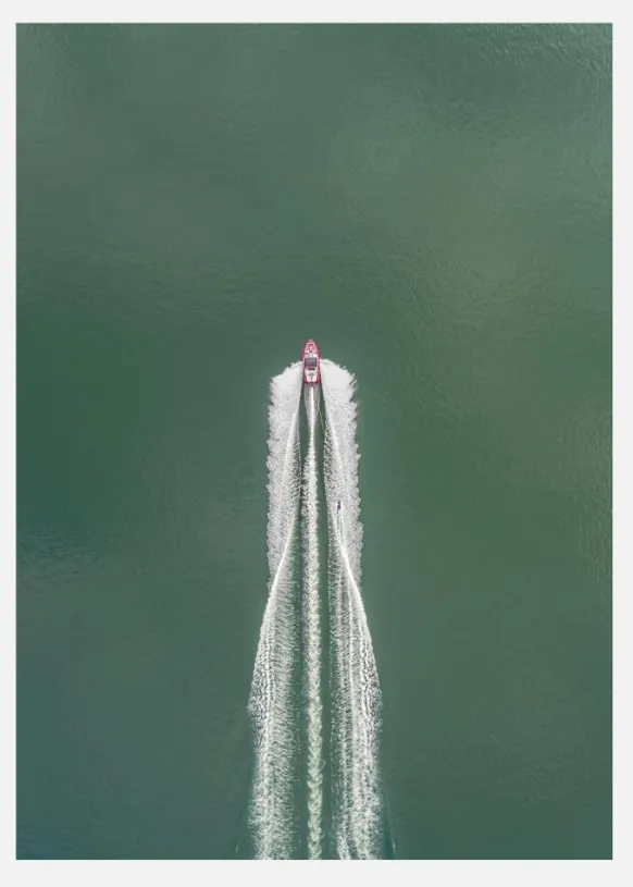 Boat Action Canvastavla (30x40 cm)