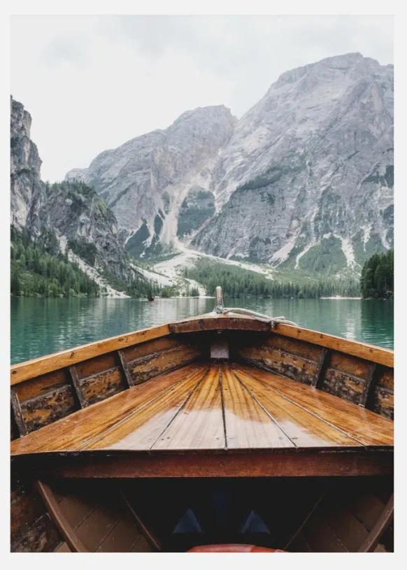 Boat In The Loch Canvastavla (30x40 cm)