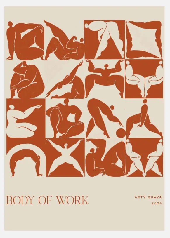 Body Of Work (terracotta) Canvastavla (30x40 cm)
