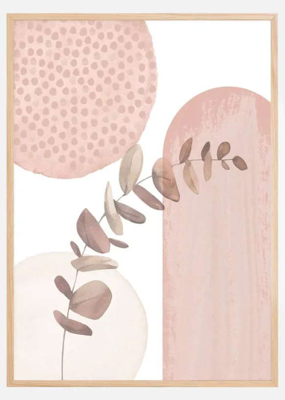 Boho pink flower Poster (21x29.7 cm (A4))
