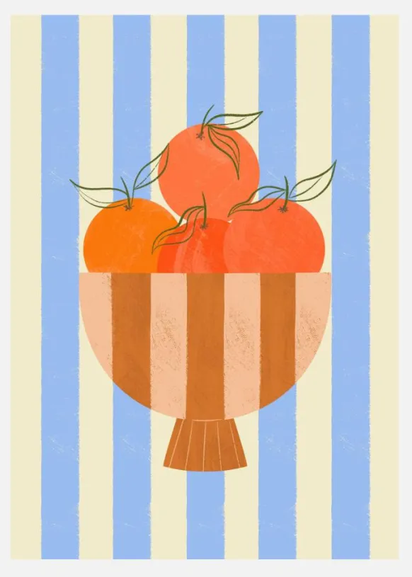 Bowl Of Oranges Canvastavla (30x40 cm)