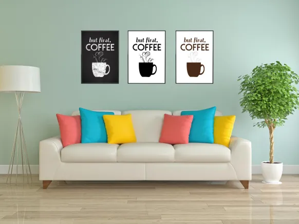 But first coffee - Svart Poster (21x29.7 cm (A4))