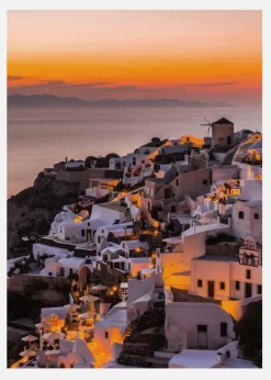 Calispera Santorini Canvastavla (30x40 cm)