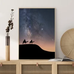 Camels Under The Stars Poster (21x29.7 cm (A4))