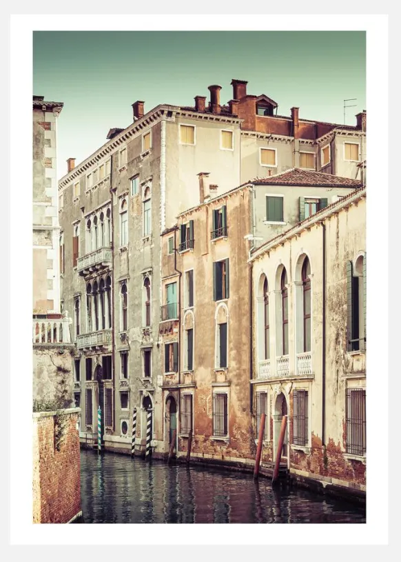 Canal In Venice Canvastavla (30x40 cm)