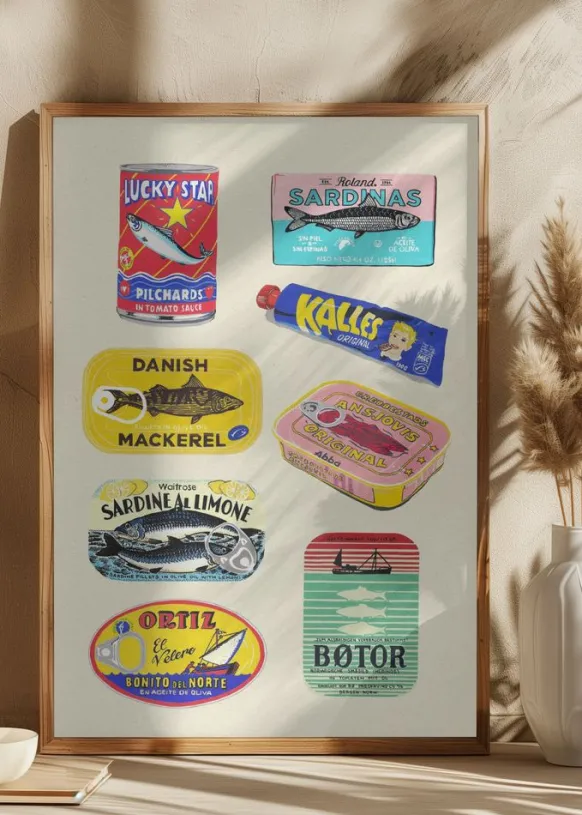 Canned Fish Poster (21x29.7 cm (A4))