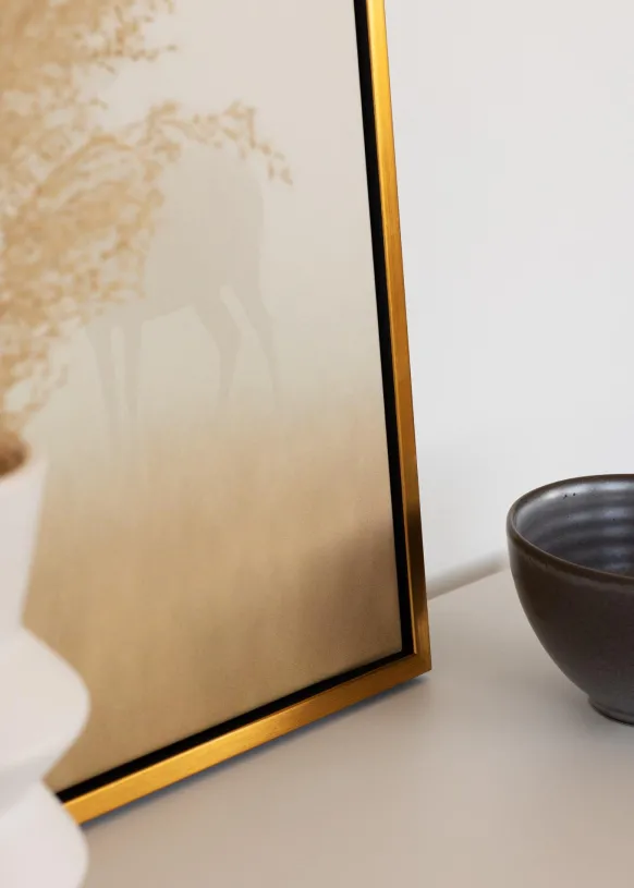 Canvasram Sussex Svart/Guld 60x80 cm