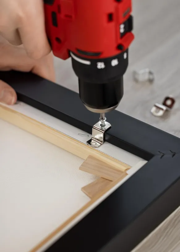 Canvasram Sussex Svart/Silver 21x29,7 cm (A4)