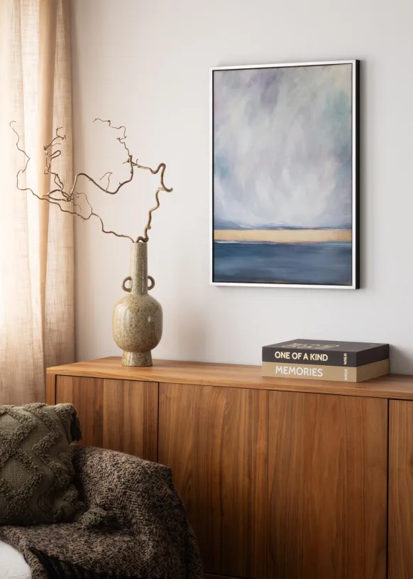 Canvasram Sussex Svart/Silver 30x40 cm
