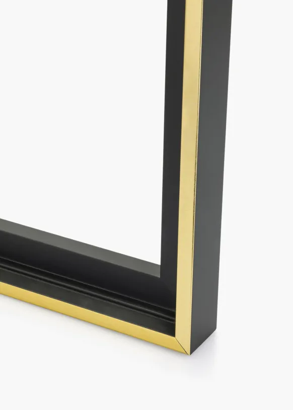 Canvasram Tacoma Svart / Guld 30x80 cm