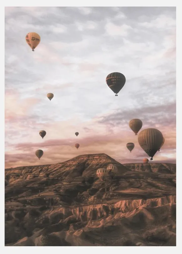 Cappodocia Hot Air Balloon Canvastavla (30x40 cm)