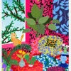 Cat In Flower Power Livingroom Canvastavla (30x40 cm)