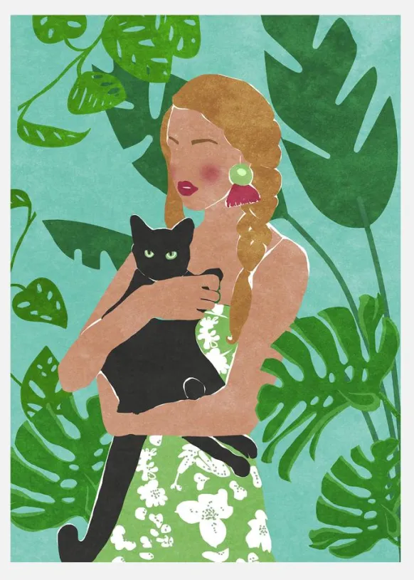 Cat Lover Canvastavla (30x40 cm)