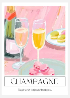 Champagne Canvastavla (30x40 cm)