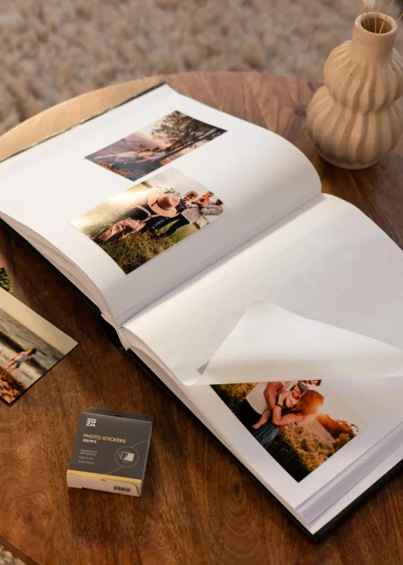 Classico Album Svart - 32x34 cm (100 Vita sidor / 50 blad)