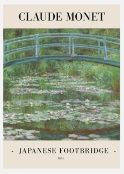 Claude Monet -japanese Footbridge 1899 Canvastavla (30x40 cm)