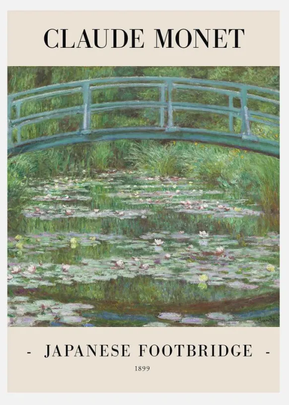 Claude Monet -japanese Footbridge 1899 Canvastavla (30x40 cm)