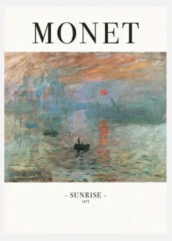 Claude Monet -sunrise 1872 Canvastavla (30x40 cm)