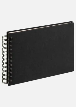 Cloth Spiralalbum Svart - 19,5x15 cm (40 Vita sidor / 20 blad)