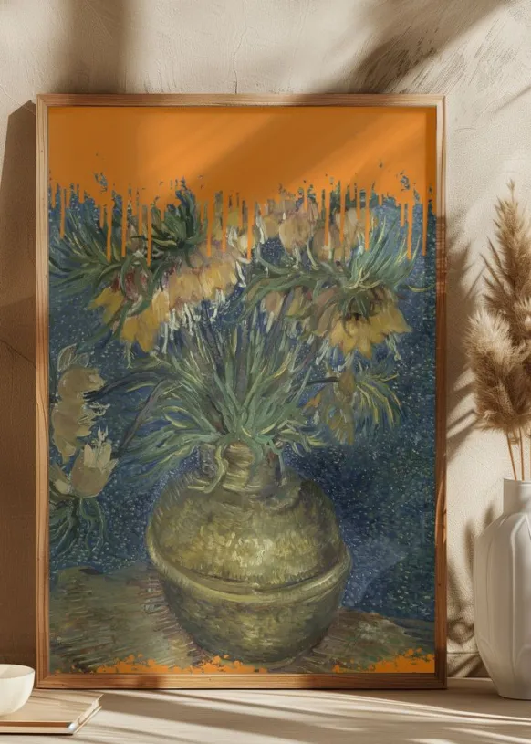 Collage Sunflowers and the splash Van Gogh Poster (21x29.7 cm (A4))