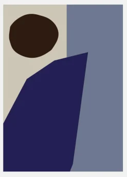 Color Blocks Blue Canvastavla (30x40 cm)