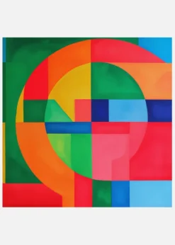 Colorful Geometry Canvastavla (30x30 cm)