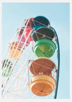 Colourful Ferris Wheel Canvastavla (30x40 cm)