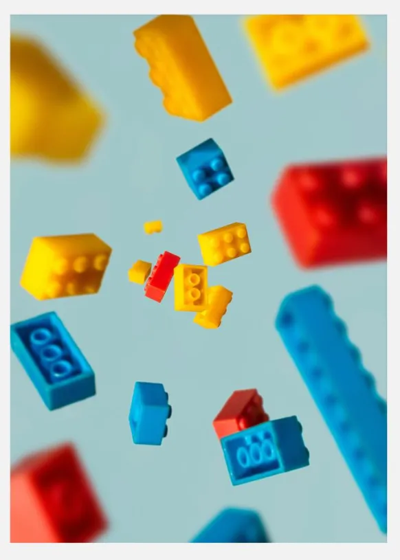 Colourful Lego Canvastavla (30x40 cm)