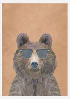 Cool Bear Portrait Canvastavla (30x40 cm)