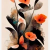 Coral Flowers Canvastavla (30x40 cm)